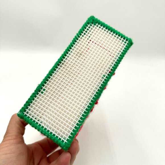 Vintage Christmas napkin holder. Handmade/ handcrafted kitsch kitchen card holde - Picture 5 of 8